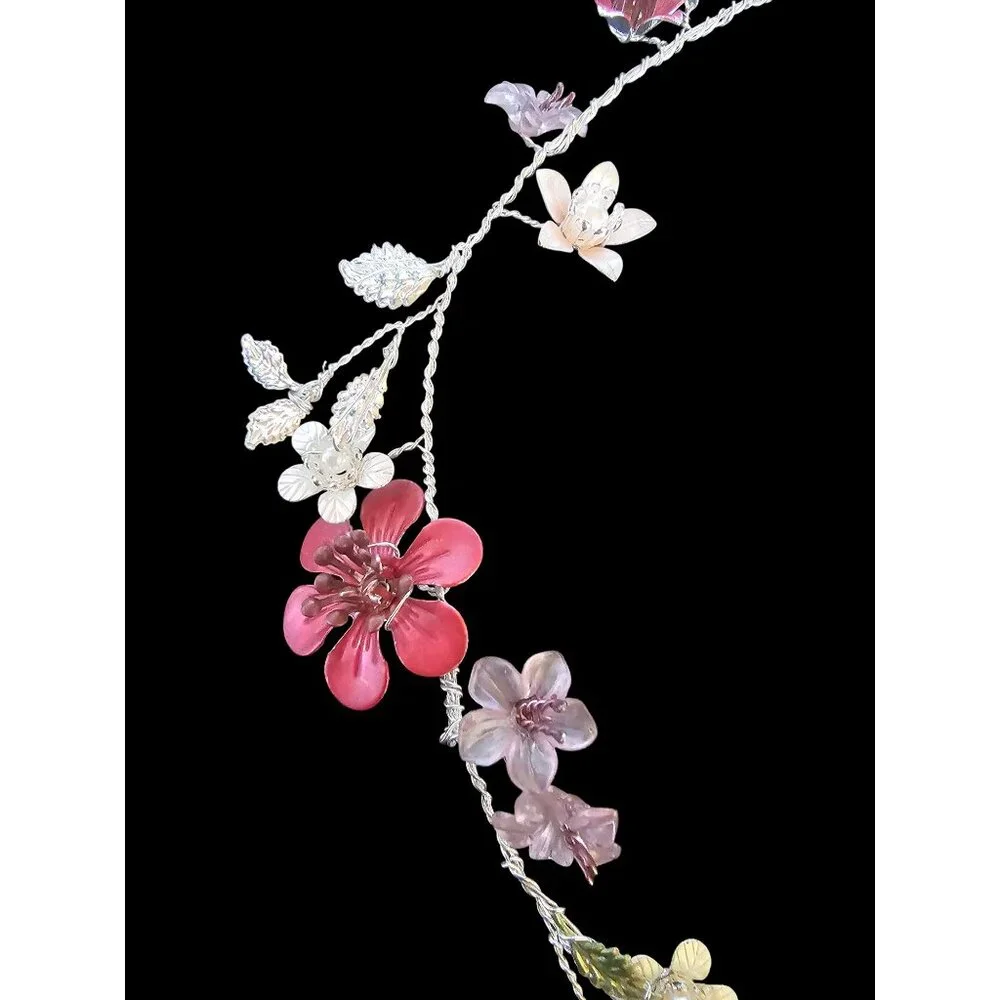 Multi-Colored Metal Floral Hair Accessory - Marionat - Picture 5 of 5